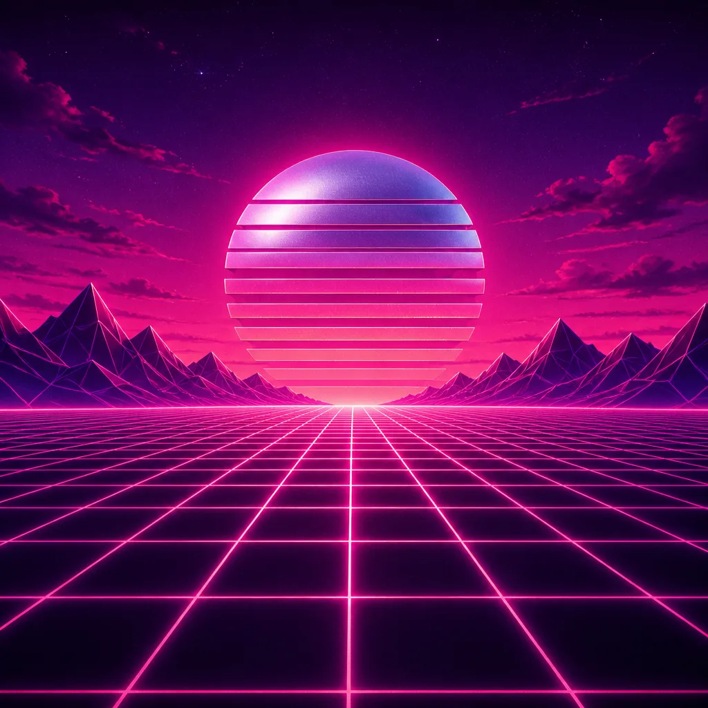 80s Synthwave 風格示意圖