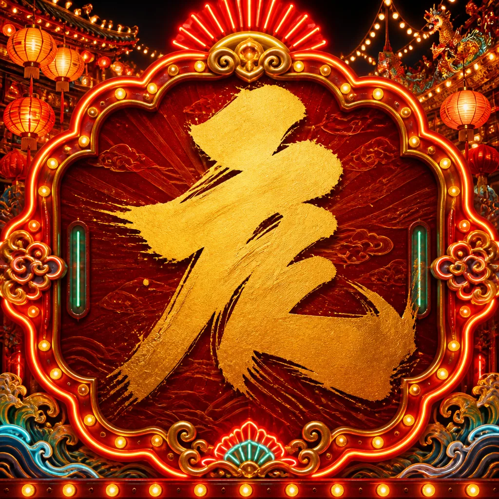 台灣廟會 風格示意圖