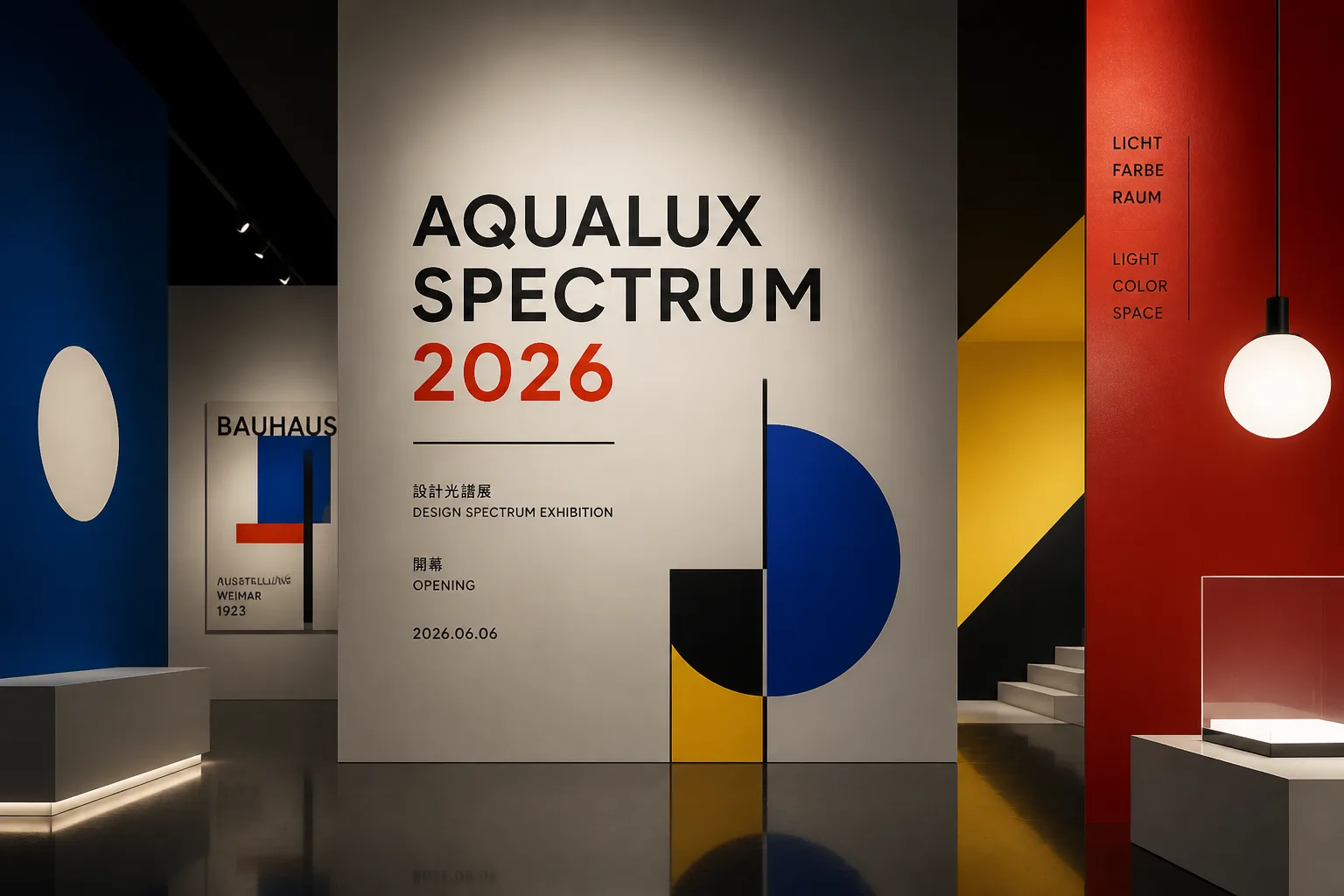 Aqualux Design Spectrum 2026 Bauhaus abstract composition