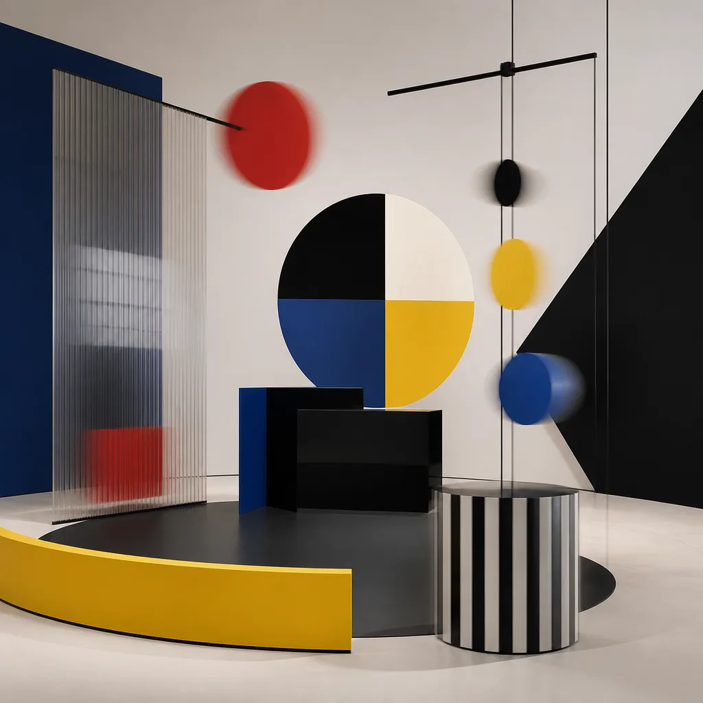 Abstract geometric composition for Motion Hall zone