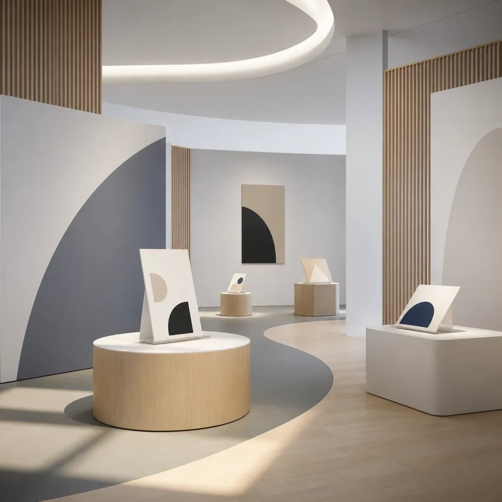 Clean, airy gallery space for Mainstream Frequency zone.