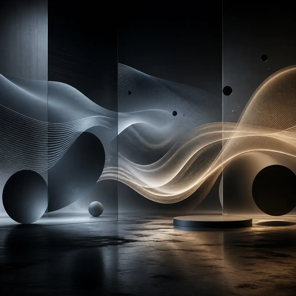 Blurred streaks of light, kinetic energy, abstract representation of speed and motion