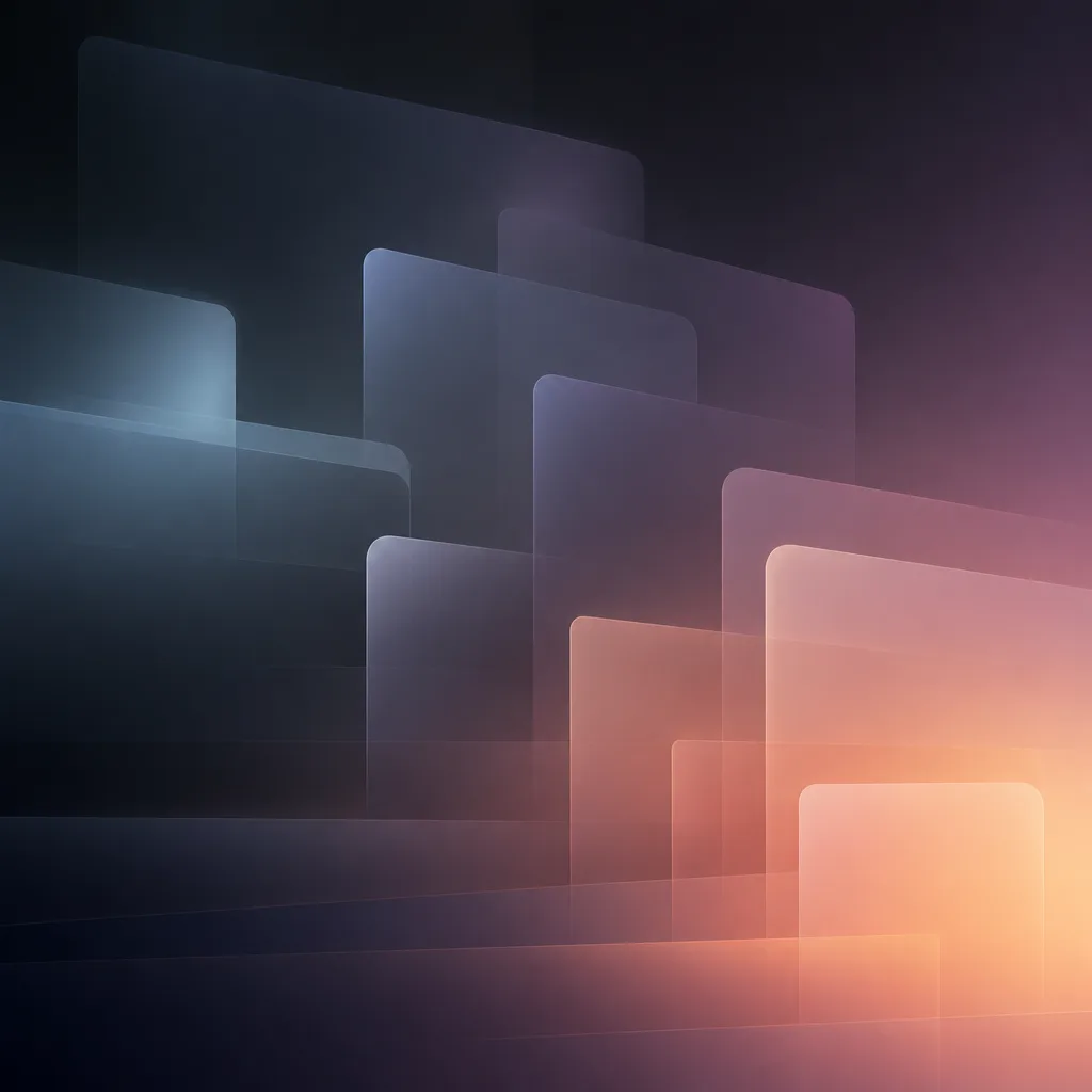 Abstract image of smooth, flowing lines and a gradient of soft blues to greens, representing Mainstream Frequency.