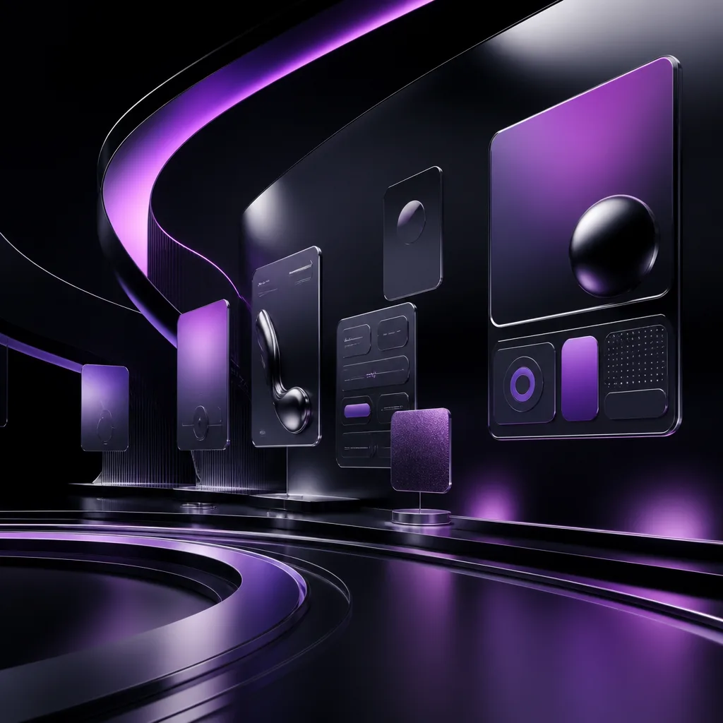 Abstract representation of mainstream design elements, clean lines, balanced composition.